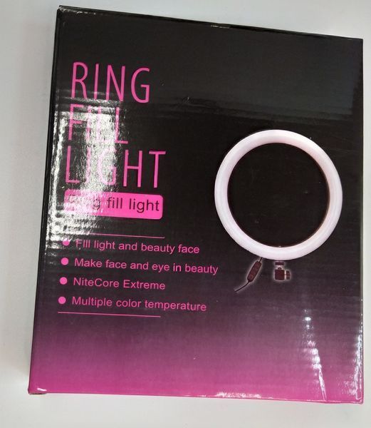 Кольцевая LED лампа 16 см, 5 Вт, настольный штатив LED-16-S фото
