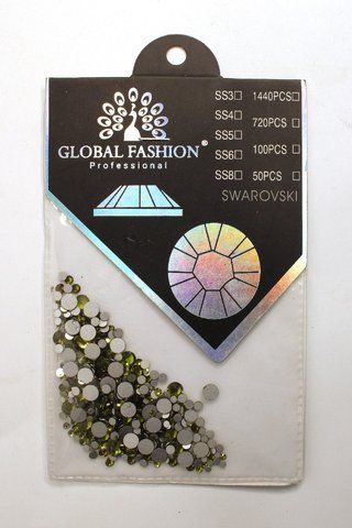 Декор для ногтевого дизайна, камни, размер разный, Хризолит, 720 шт GF-DEC-STN-08 фото