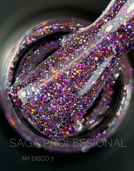 Світловідбиваючий гель-лак SAGA Professional New York Disco gel polish #7, 9 мл SG-GDISC-07 фото