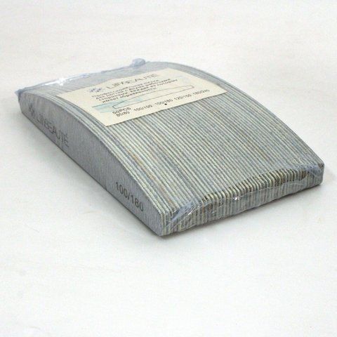 Пилка-дуга для нігтів Lilly Beaute, 100/180 грит, 50 шт/уп. LB-QP-100-180 фото