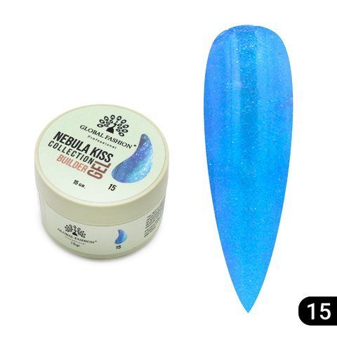 Гель для моделирования ногтей Global Fashion Nebula Kiss Builder Gel #15, 15 г 26227 фото