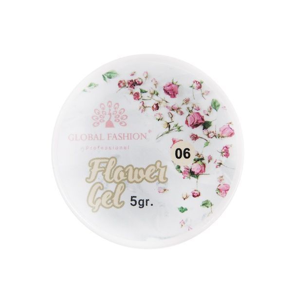 Гель-краска с сухоцветами Global Fashion Flower Gel 06, 5 г 14249 фото