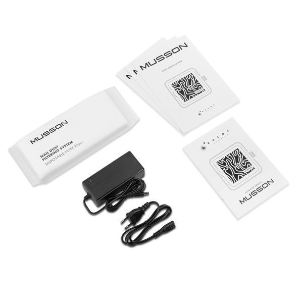 Профессиональная маникюрная вытяжка MUSSON X2 Graphite (скорость потока в 3 раза выше, чем CYCLONE), 72 Вт MUSSON-X2-G-2 фото
