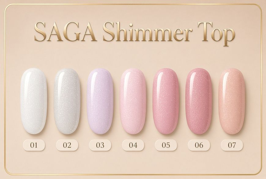 Топове покриття SAGA Professional Shimmer Top 06, 10 мл SAGA-SHTOP-06 фото