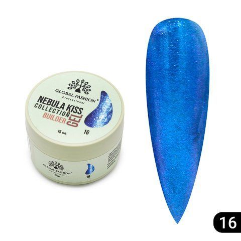 Гель для моделирования ногтей Global Fashion Nebula Kiss Builder Gel #16, 15 г 26228 фото
