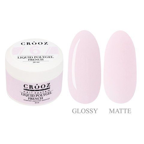 Жидкий полигель CROOZ LIQUID POLYGEL FRENCH #6, 30 мл CR-LPGFR-06-30 фото