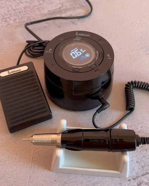 Фрезер для манікюру і педикюру Saeshin Brillian Black з ручкою Brillian H120 (Оригінал) Strong-BH120-OR фото