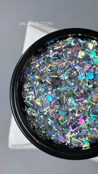 Гель для дизайну з глітером SAGA Professional Galaxy Glitter Gel #5, 8мл SG-GLTG-05 фото