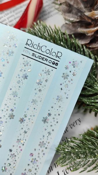 Слайдер для ногтей фольгированный новогодний RichColor #098 SL-RICH-098 фото