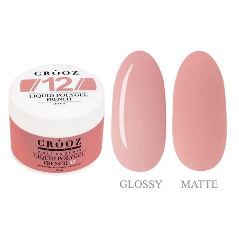 Жидкий полигель CROOZ LIQUID POLYGEL FRENCH #12, 30 мл CR-LPGFR-12-30 фото