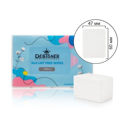 Серветки безворсові Designer Professional, білий, 770 шт./уп. DP-SW-770W фото