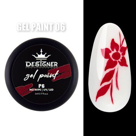 Гель-краска для дизайна Designer Professional Gel Paint No Wipe 06, 5 мл DP-GP-06 фото