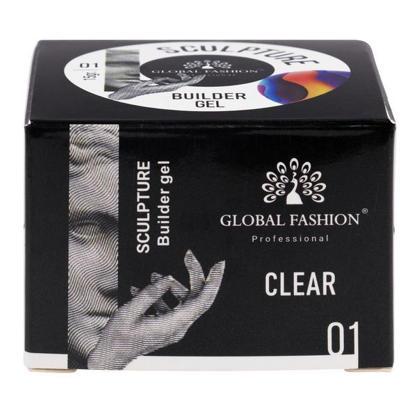 Скульптурный гель Global Fashion SCULPTURE BUILDER GEL CLEAR №01, 15 г GF-SCLPT-01 фото