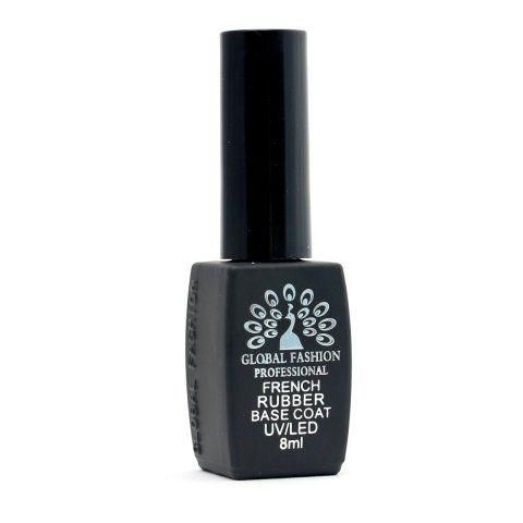 Каучуковая база для гель-лака френч Global Fashion Rubber Base Coat French, 8 мл 2145 фото