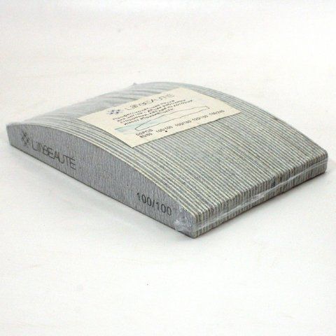 Пилка-дуга для нігтів Lilly Beaute, 100/100 грит, 50 шт/уп. LB-QP-100-100 фото