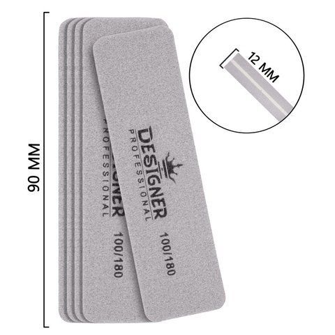 Баф прямокутний Designer Professional, 9 см, 100/180, сірий DP-B9-100/180G фото