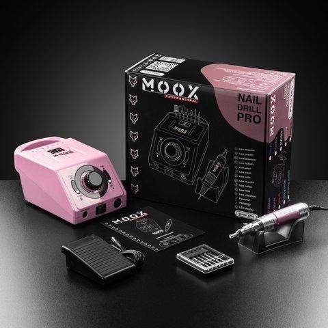Фрезер для манікюру і педикюру MOOX X 803, 50 000 об/хв, 70W, Pink Moox-803-PIN фото
