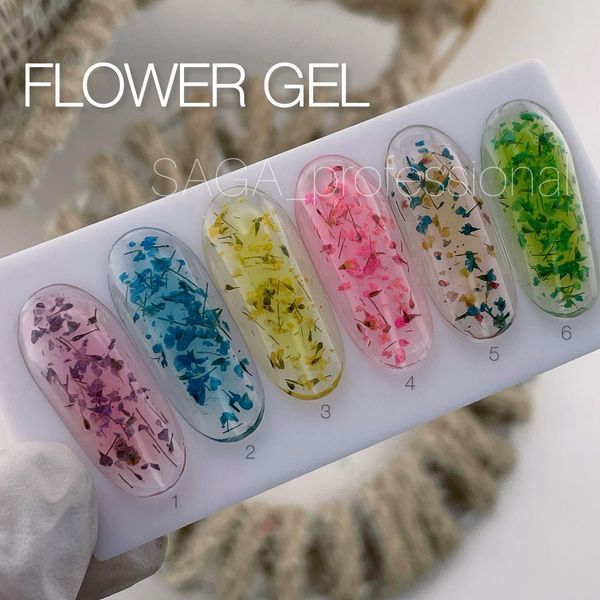 Гель для дизайна с сухоцветами SAGA Professional Flower Fairy Gel #12, 5 мл SG-FLW-12 фото