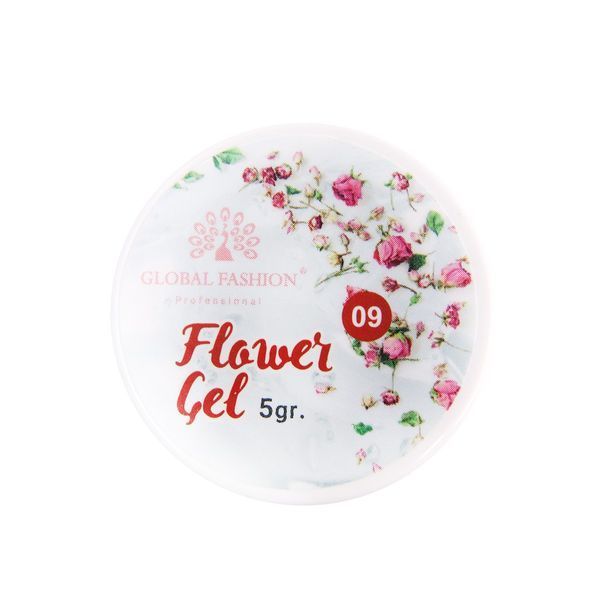 Гель-краска с сухоцветами Global Fashion Flower Gel 09, 5 г 14252 фото