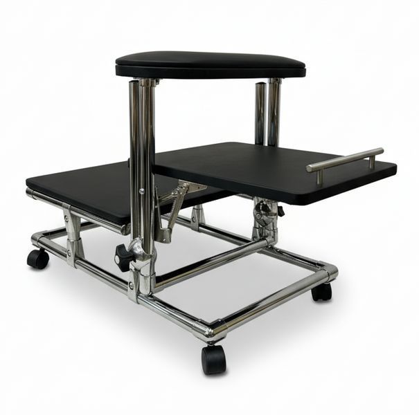 Подставка педикюрная Mr Helix тройная с подиумом на колесиках, Черная MH-PODO4-B фото