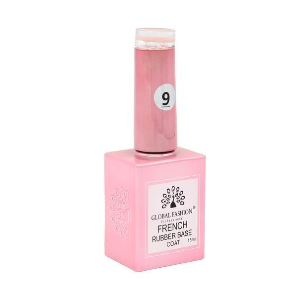 Каучукова база для гель-лаку френч Global Fashion Rubber Base Coat French, 15 мл 09 8103 фото