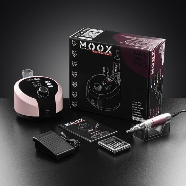 Фрезер для манікюру і педикюру MOOX X 807, 50 000 об/хв, 65 W, Pink Moox-807-PIN фото