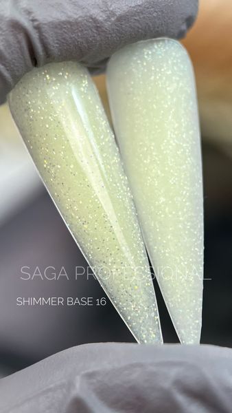 Базове покриття з шимером Saga Cover Base Shimmer #16, 15 мл SAGA-COSH-16 фото