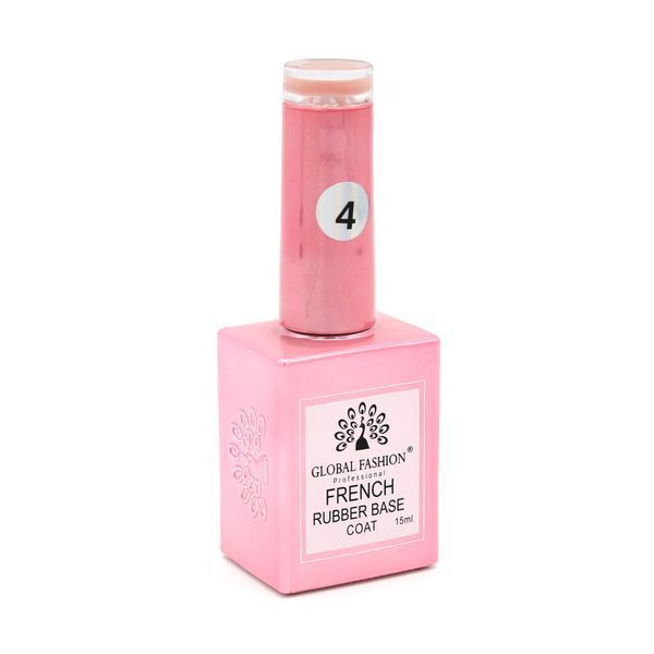Каучукова база для гель-лаку френч Global Fashion Rubber Base Coat French, 15 мл 04 8098 фото