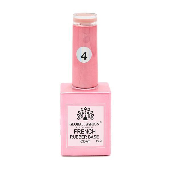Каучукова база для гель-лаку френч Global Fashion Rubber Base Coat French, 15 мл 04 8098 фото