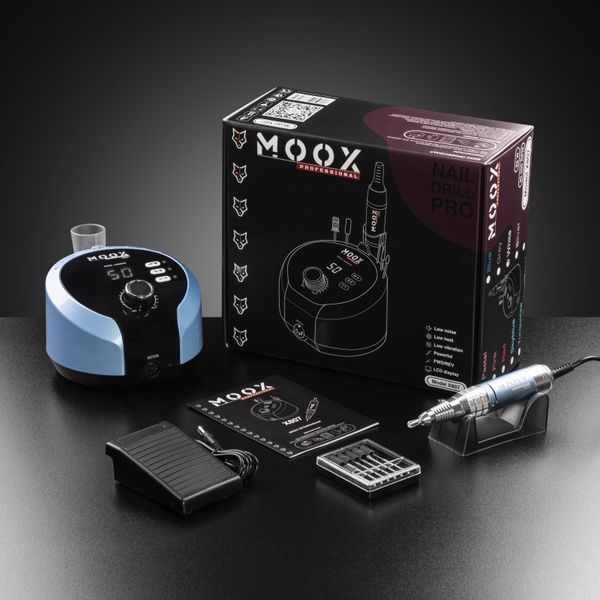 Фрезер для маникюра и педикюра MOOX X 807, 50 000 об/мин, 65 W, Blue Moox-807-BL фото