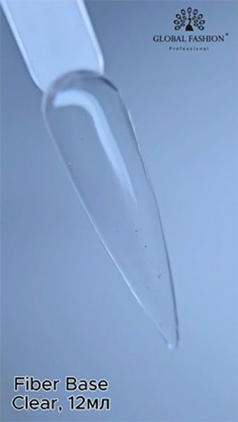 Базовое покрытие с нейлоном Global Fashion New Fiber Base Clear, 12 мл 19505 фото
