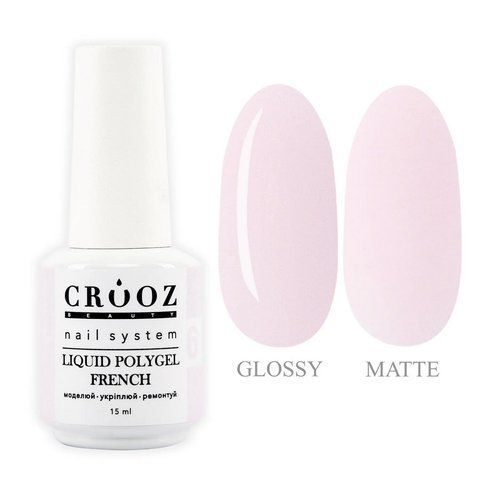 Рідкий полігель CROOZ LIQUID POLYGEL FRENCH #6, 15 мл CR-LPGFR-06 фото
