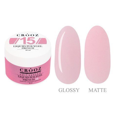 Жидкий полигель CROOZ LIQUID POLYGEL FRENCH #15, 30 мл CR-LPGFR-15-30 фото