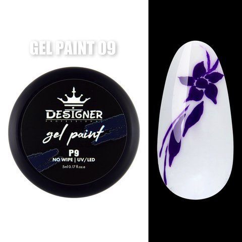 Гель-краска для дизайна Designer Professional Gel Paint No Wipe 09, 5 мл DP-GP-09 фото