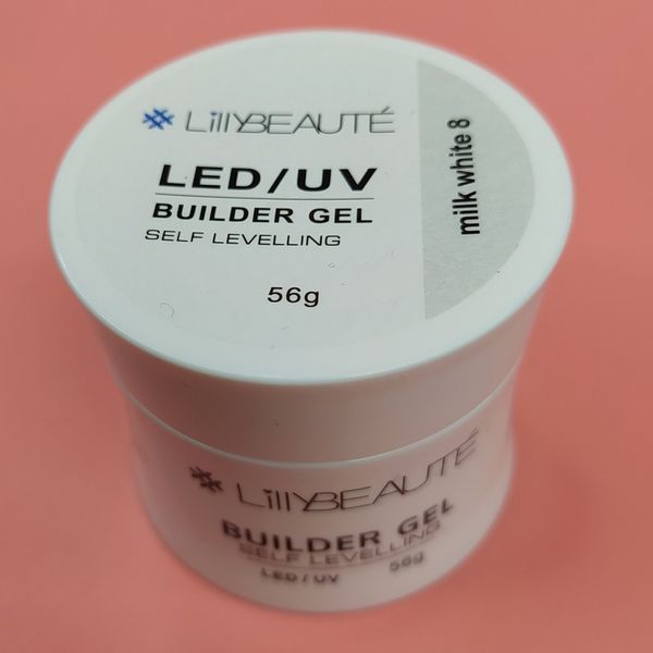 Гель для наращивания ногтей Lilly Beaute LED/UV Builder Gel Milk White 8, 56 g LB-GEL-MW8 фото