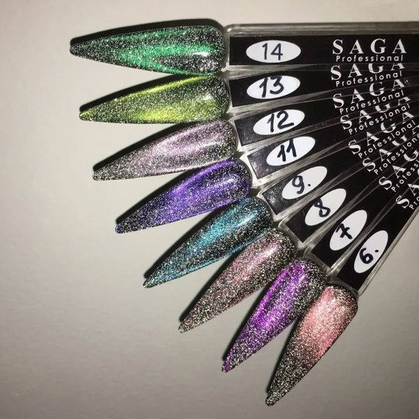Гель-лак з ефектом &laquo;котяче око&raquo; SAGA Professional Cat Chameleon gel polish #3, 9 мл SG-CHAMC-03 фото