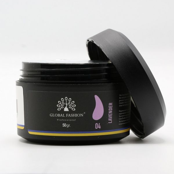 Гель для моделирования ногтей Global Fashion Color Builder Gel #04 Lavender, 50 г 26249 фото