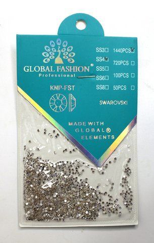 Стразы для декора ногтей Global Fahsion, SS4, 1440 шт GF-ST-DEC-01 фото