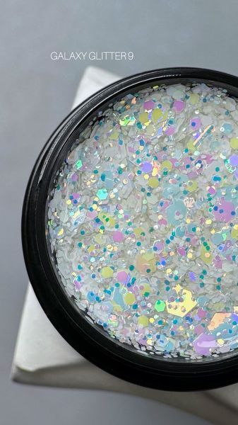 Гель для дизайну з глітером SAGA Professional Galaxy Glitter Gel #9, 8мл SG-GLTG-09 фото