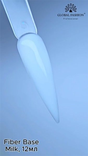 Базове покриття з нейлоном Global Fashion New Fiber Base Milk, 12 мл 19506 фото