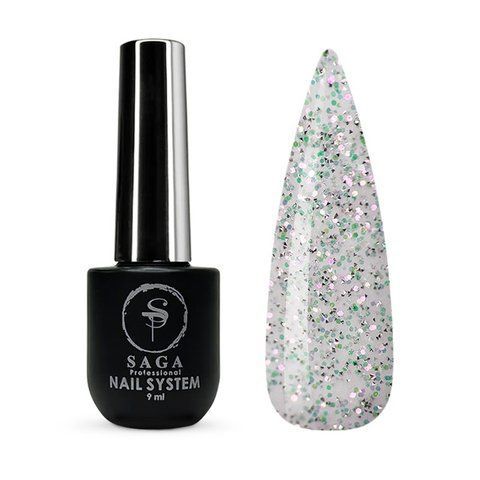 Топове покриття з шимером SAGA Professional Crush Top #10, 9 мл SAGA-TOPCR-10 фото