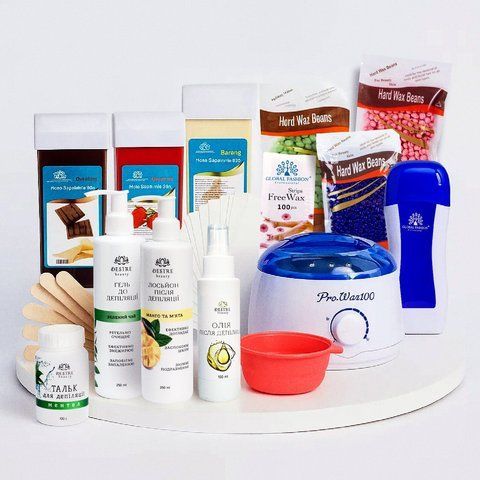 Набор для депиляции воском PROFI KIT, 15 предметов PR-KIT-001 фото