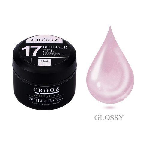 Гель для нарощування CROOZ Builder Gel #17 Shimmer Pearl, 15 мл CR-33848 фото