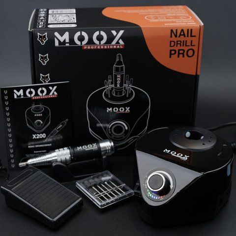 Фрезер для манікюру і педикюру MOOX X200 50 000 об / хв, 70W, Black Moox-200-BLK фото