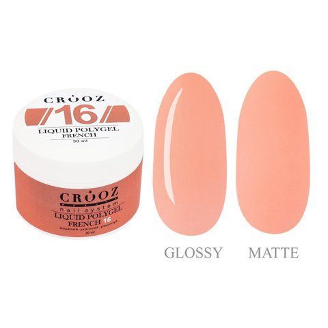 Жидкий полигель CROOZ LIQUID POLYGEL FRENCH #16, 30 мл CR-LPGFR-16-30 фото