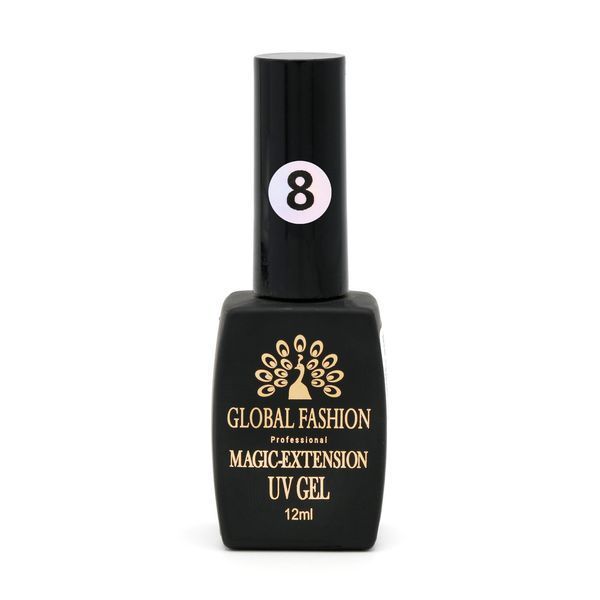 Гель Global Fashion с шиммером Magic-Extension, 12 мл, № 8 9041 фото
