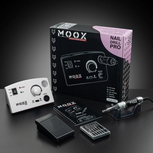 Фрезер для манікюру і педикюру MOOX X104 45 000 об / хв 65W Білий Moox-104-W фото