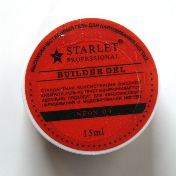 Гель для наращивания Starlet Professional Builder Gel Neon #4, 15 мл STP-BLDN-04 фото